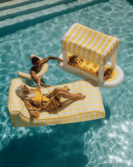 Fabric Covered Pool Float - Yellow Sunbed Lounger | FUNBOY Sale