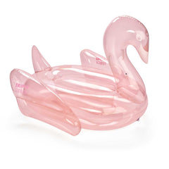 SKIMS x FUNBOY Cherry Blossom Clear Swan Pool Float | FUNBOY