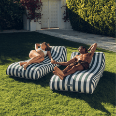 Fabric Covered Pool Float - Green Cabana Sunbed Lounger | FUNBOY Near Me