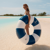 Large Pool Tube Float: Navy Blue, White Stripes, 48" | FUNBOY For Sale