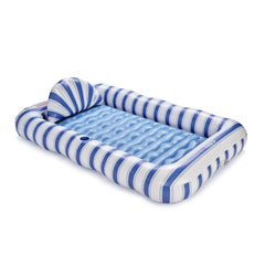 Tanning Pool Lounger: Blue & White Stripes | FUNBOY Outlet