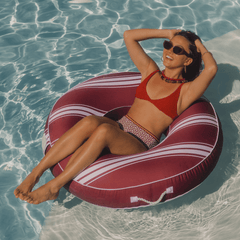 Fabric Covered Tube Float - Red Stripe | FUNBOY Discount