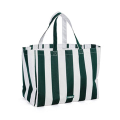 Beach Bag Tote, Green Cabana Stripe | FUNBOY For Sale