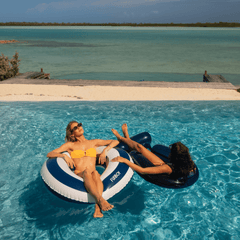 Pool Tube Float: Navy Blue & White, Striped | FUNBOY For Sale