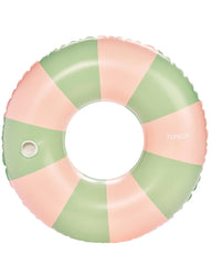 Large Pool Tube Float: Green & Pink Stripes, 48" | FUNBOY Discount