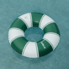 Vintage Green Stripe Inflatable Pool Float with Cup Holder 48" | FUNBOY Discount