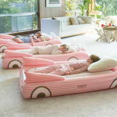 Kids Sleepover Bed - Pink Convertible Air Mattress | FUNBOY US