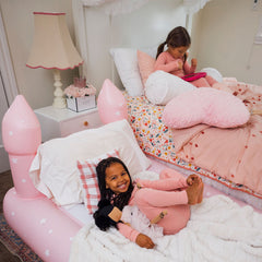 Kids Sleepover Bed - Pink Castle Air Mattress | FUNBOY Sale