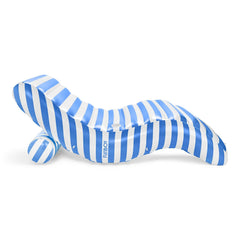 Blue Striped Chaise Lounger Pool Float | FUNBOY Outlet