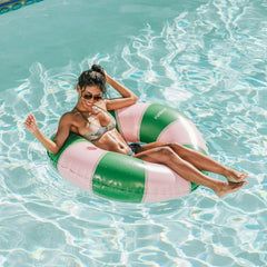 Green & Pink Vintage Lux Tube Float | FUNBOY Online
