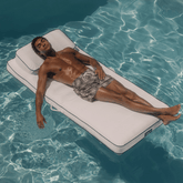 Fabric Classic Mat Lounger Pool Float - Classic White | FUNBOY Sale