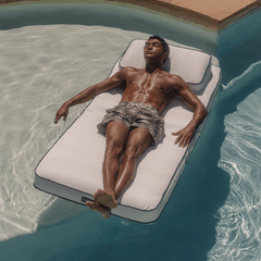 Fabric Classic Mat Lounger Pool Float - Classic White | FUNBOY Sale