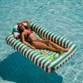 Tanning Pool Lounger: Pink & Green Palm | FUNBOY Online