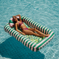 Tanning Pool Lounger: Pink & Green Palm | FUNBOY Online
