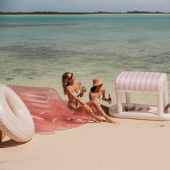 Pool Tube Float: Pink & White, Striped | FUNBOY Sale