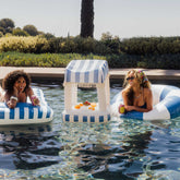 Blue & White Striped Floating Cabana Bar | FUNBOY Sale