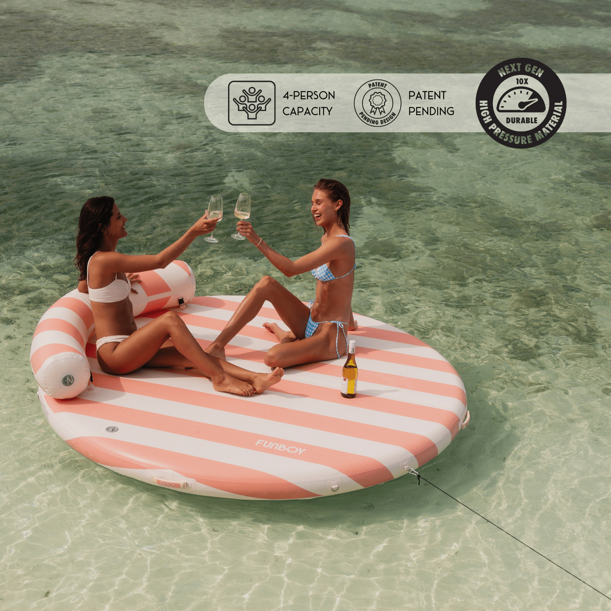 Inflatable Dock & Floating Island - Pink | FUNBOY Online
