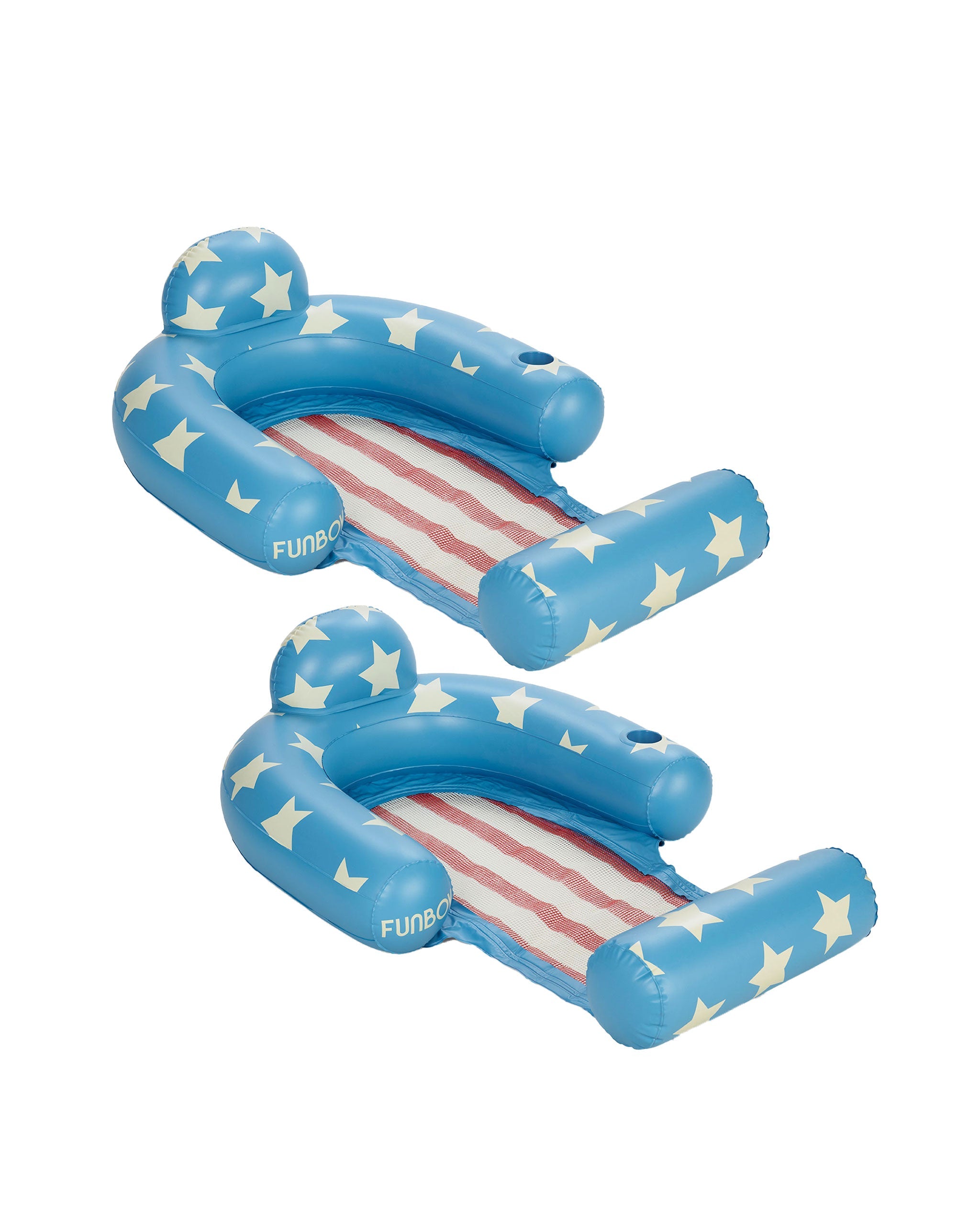 Stars & Stripes Mesh Chair Pool Float - 2 Pack | FUNBOY For Sale