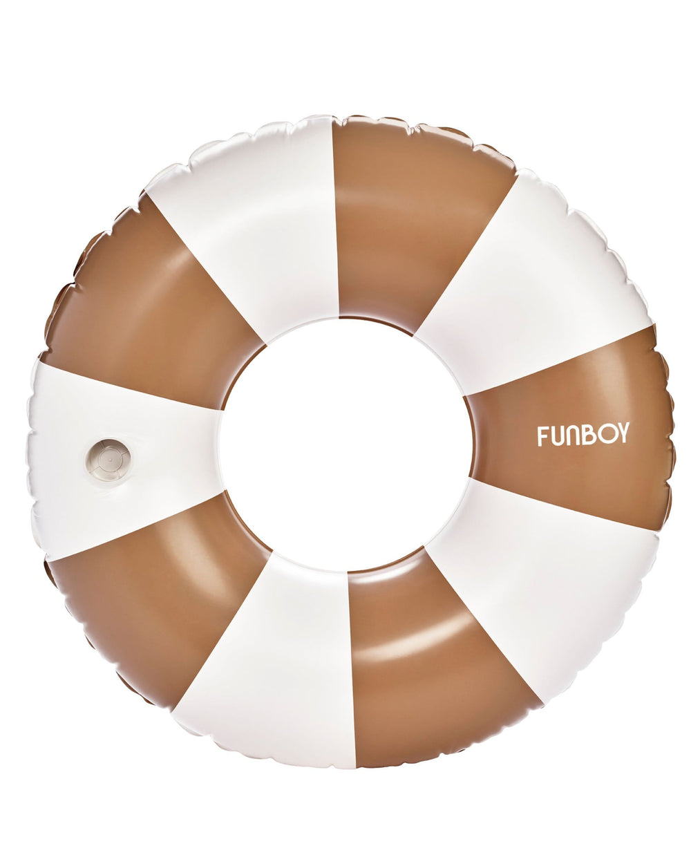 Large Pool Tube Float: Mocha & White Stripes, 48" | FUNBOY Discount