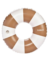 Large Pool Tube Float: Mocha & White Stripes, 48" | FUNBOY Discount