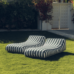 Fabric Covered Pool Float - Green Cabana Sunbed Lounger | FUNBOY Near Me