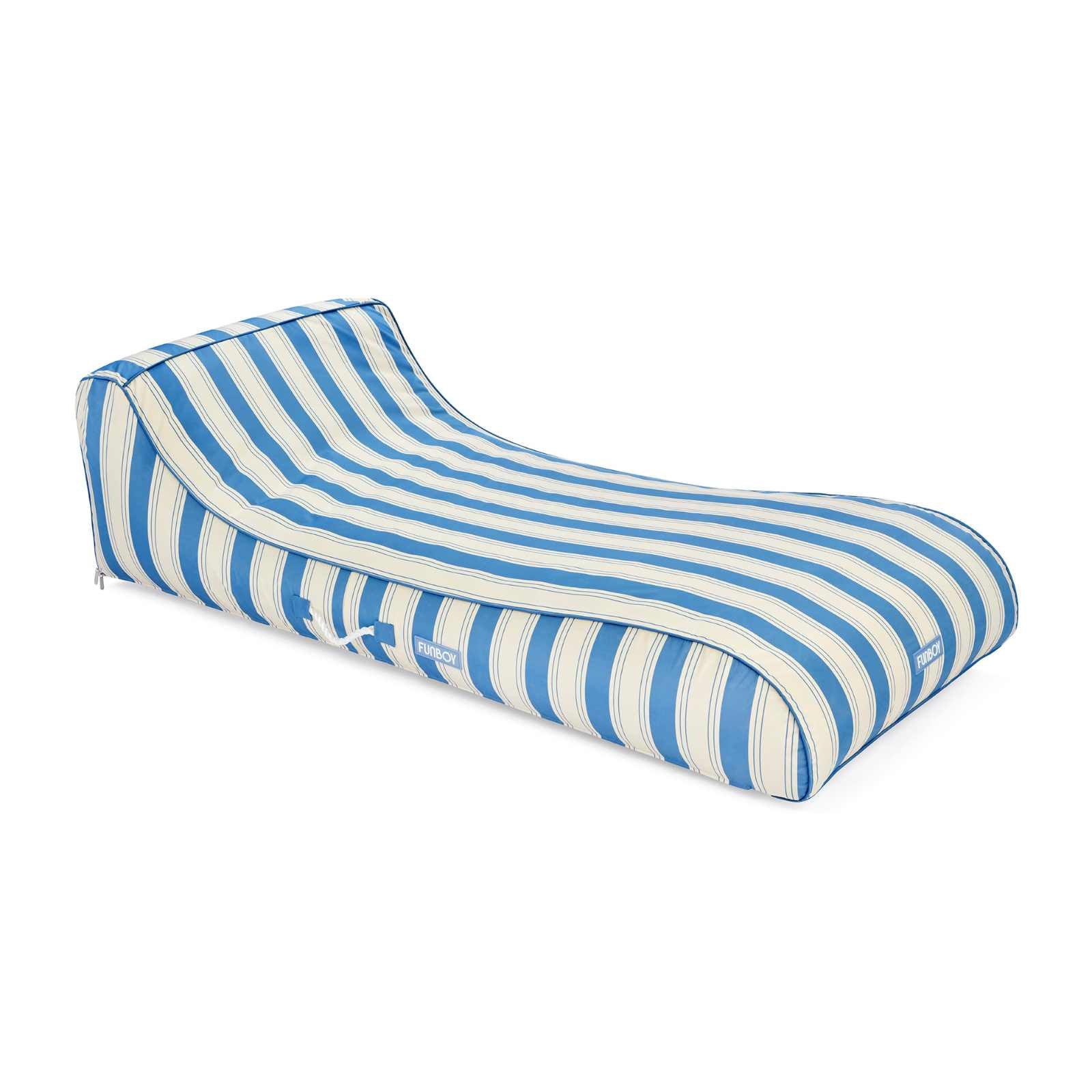 Fabric Covered Pool Float - Denim Blue Sunbed Lounger | FUNBOY US