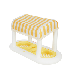Yellow & White Striped Floating Cabana Bar | FUNBOY Sale