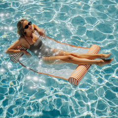 Fabric Pool Hammock, Orange & White Stripes | FUNBOY For Sale