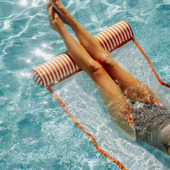 Fabric Pool Hammock, Orange & White Stripes | FUNBOY For Sale