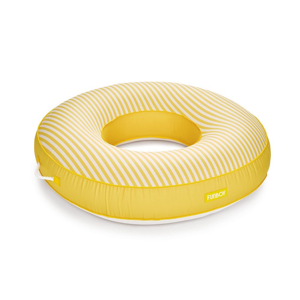 Fabric Covered Tube Float - Yellow Cabana Stripe | FUNBOY Sale