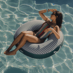 Fabric Covered Tube Float - Green Stripe | FUNBOY Online