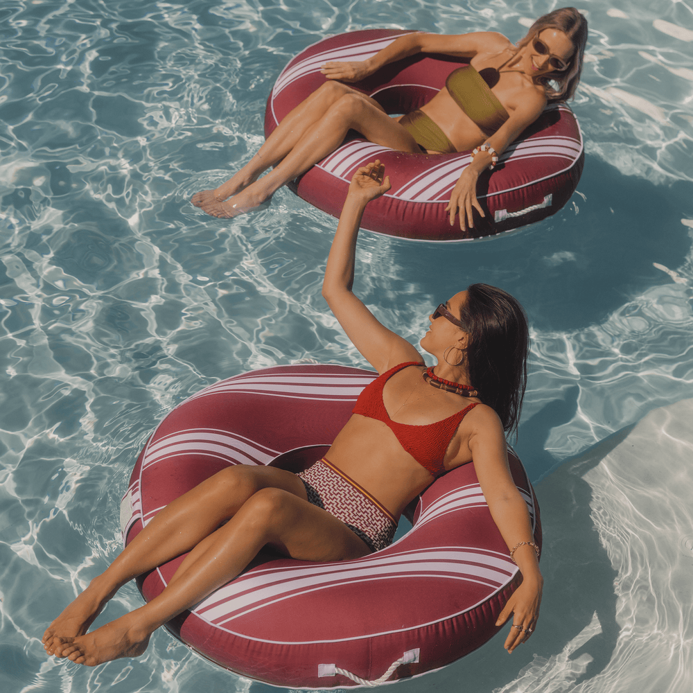 Fabric Covered Tube Float - Red Stripe | FUNBOY Discount