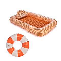 Burnt Orange Tanning Bundle; Tanning Pool Lounger + Tube | FUNBOY Sale