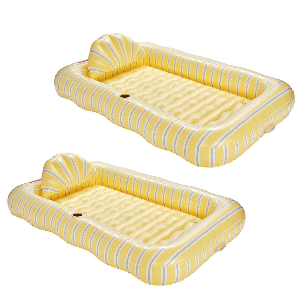 Yellow & Blue Tanning Pool Lounger, 2-Pack | FUNBOY Outlet