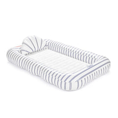 Tanning Pool Lounger: White & Navy Stripes | FUNBOY Outlet