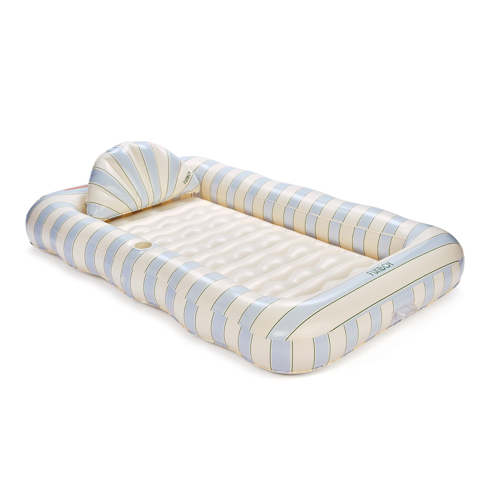 Tanning Pool Lounger: Blue, Green & White Stripes | FUNBOY Near Me