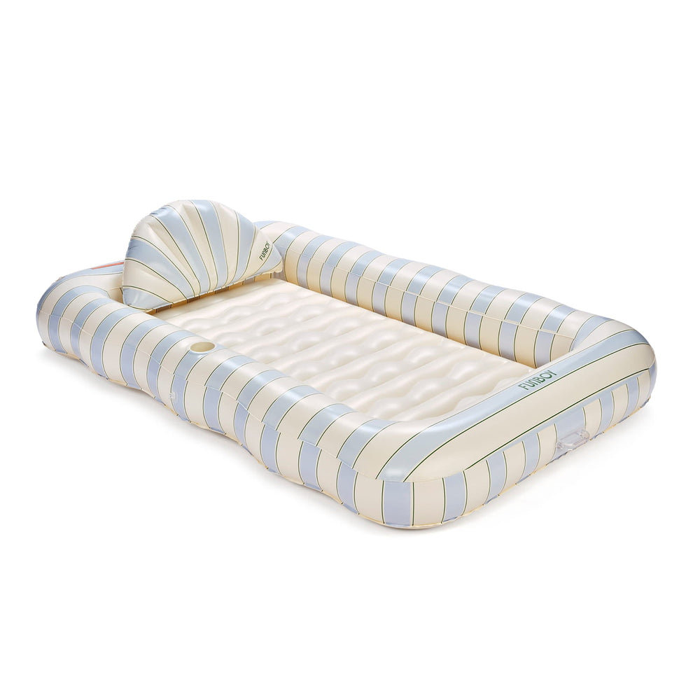 Tanning Pool Lounger: Blue, Green & White Stripes | FUNBOY Near Me