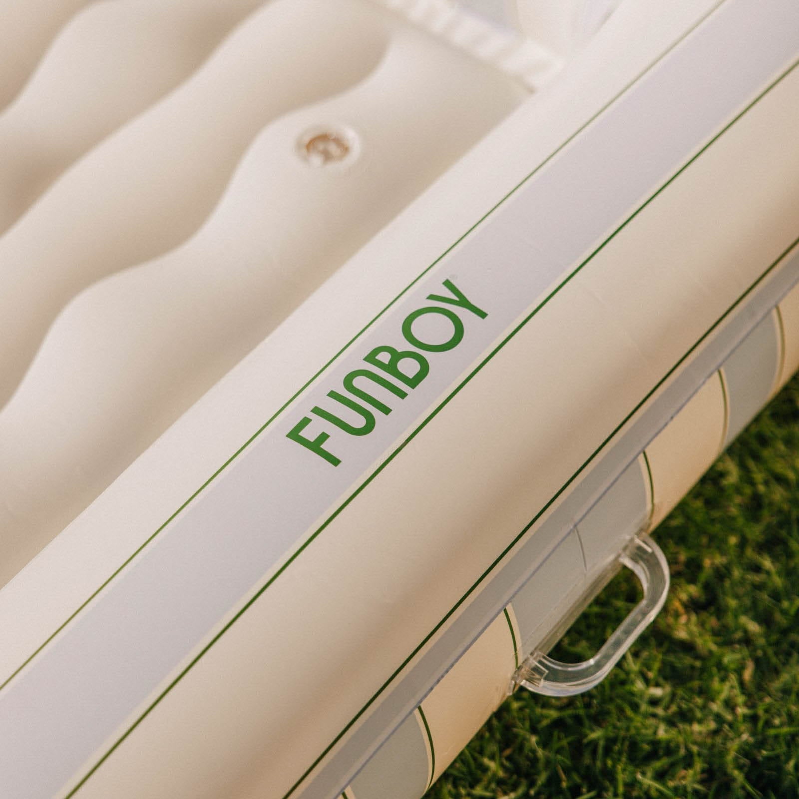 Tanning Pool Lounger: Blue, Green & White Stripes | FUNBOY Near Me