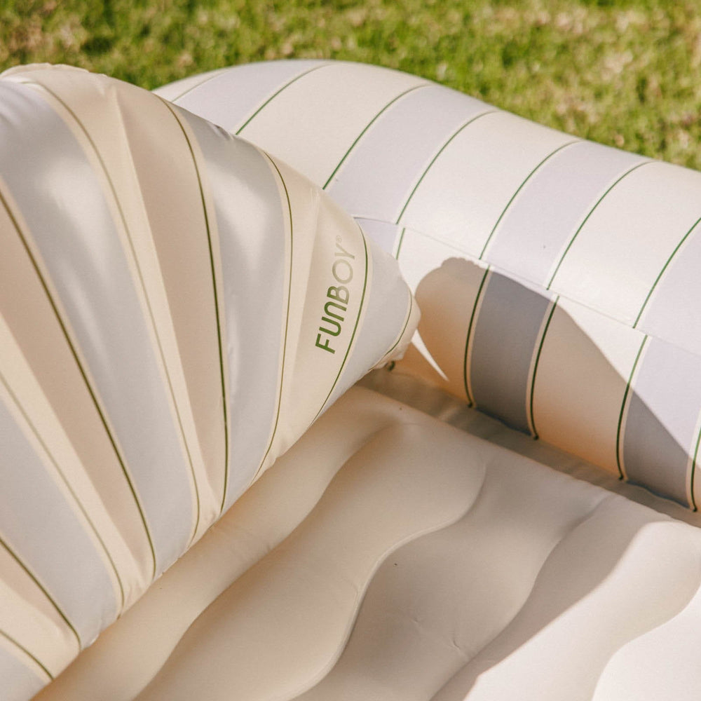 Tanning Pool Lounger: Blue, Green & White Stripes | FUNBOY Near Me