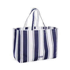 Beach Bag Tote, Navy Cabana Stripe | FUNBOY Online