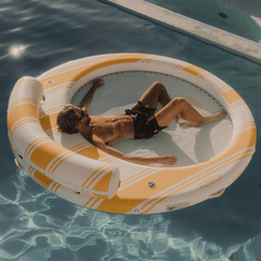 Yellow & White Floating Dock. Leisure Island | FUNBOY Sale