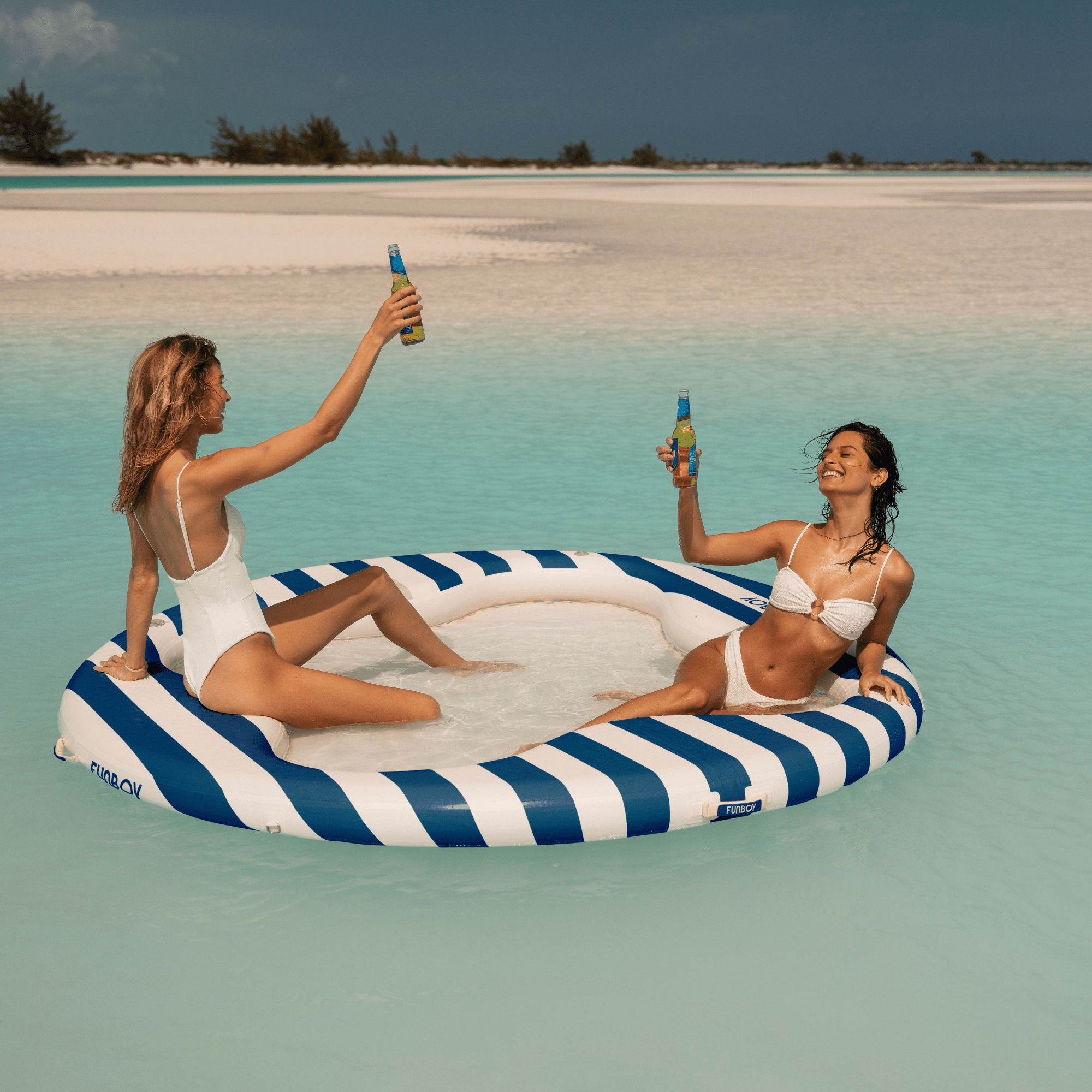 Floating Pool Hammock: Clover Leisure Island, Blue | FUNBOY For Sale
