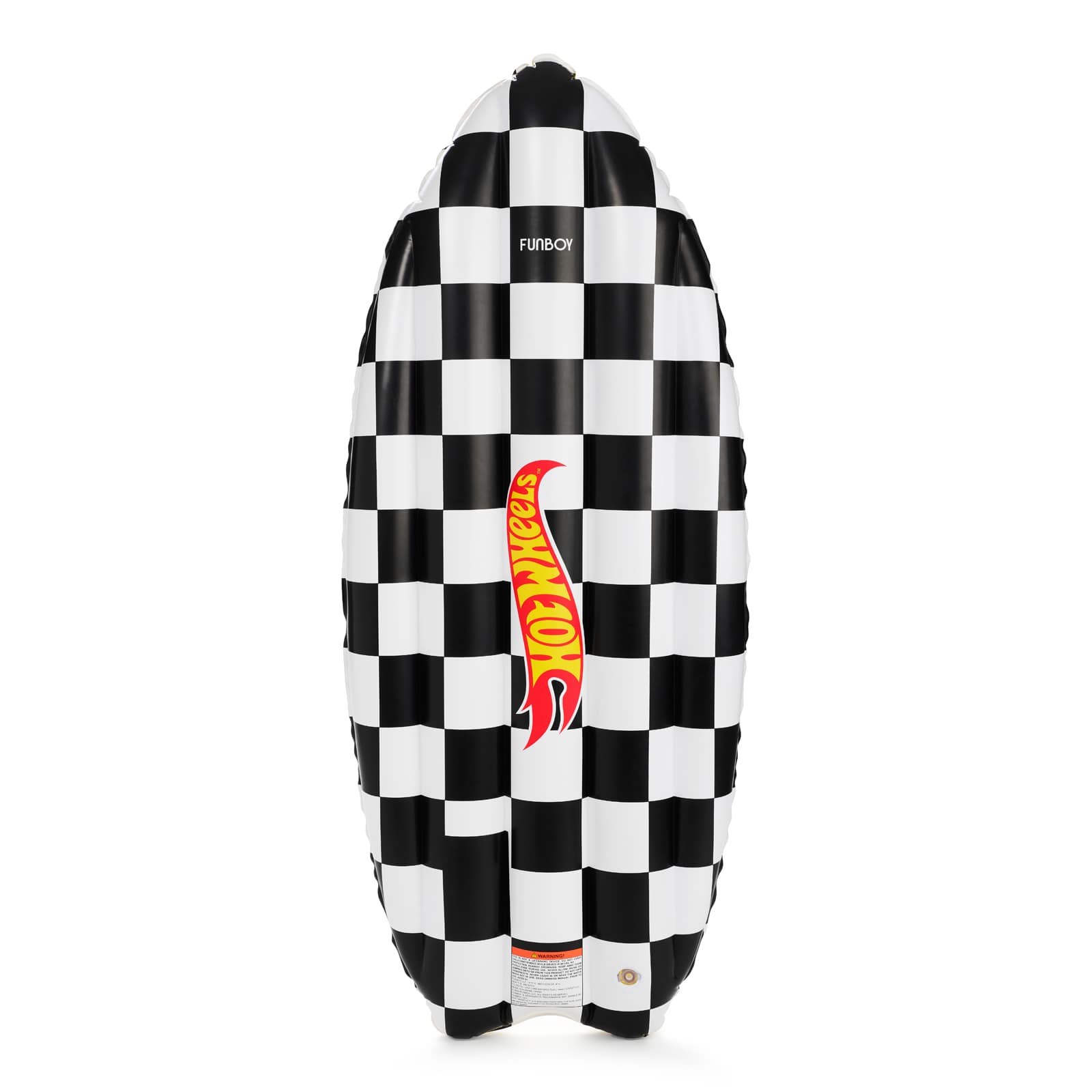Hot Wheels Checkered Flame Surfboard Pool Float | FUNBOY