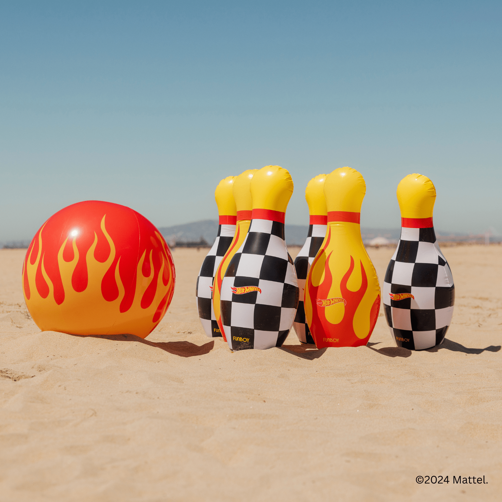 Hot Wheels Checkered Flame Backyard Bowling Set | FUNBOY Sale