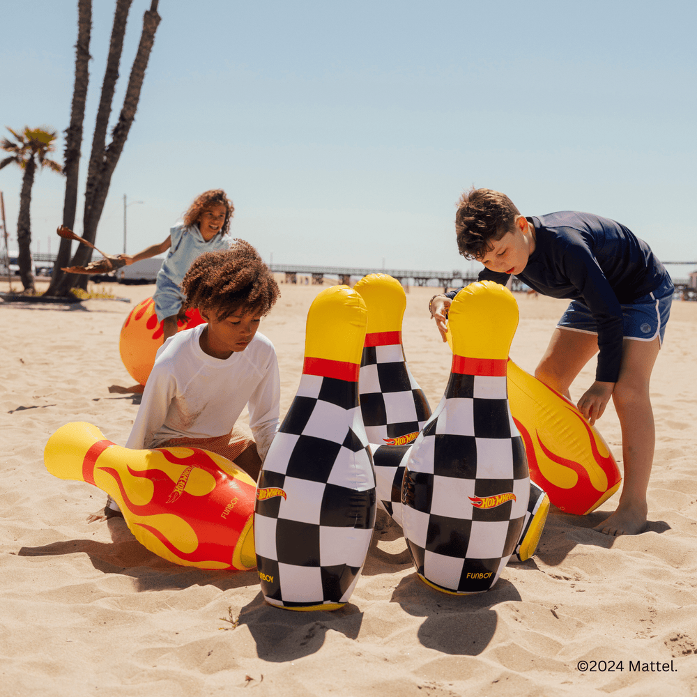 Hot Wheels Checkered Flame Backyard Bowling Set | FUNBOY Sale