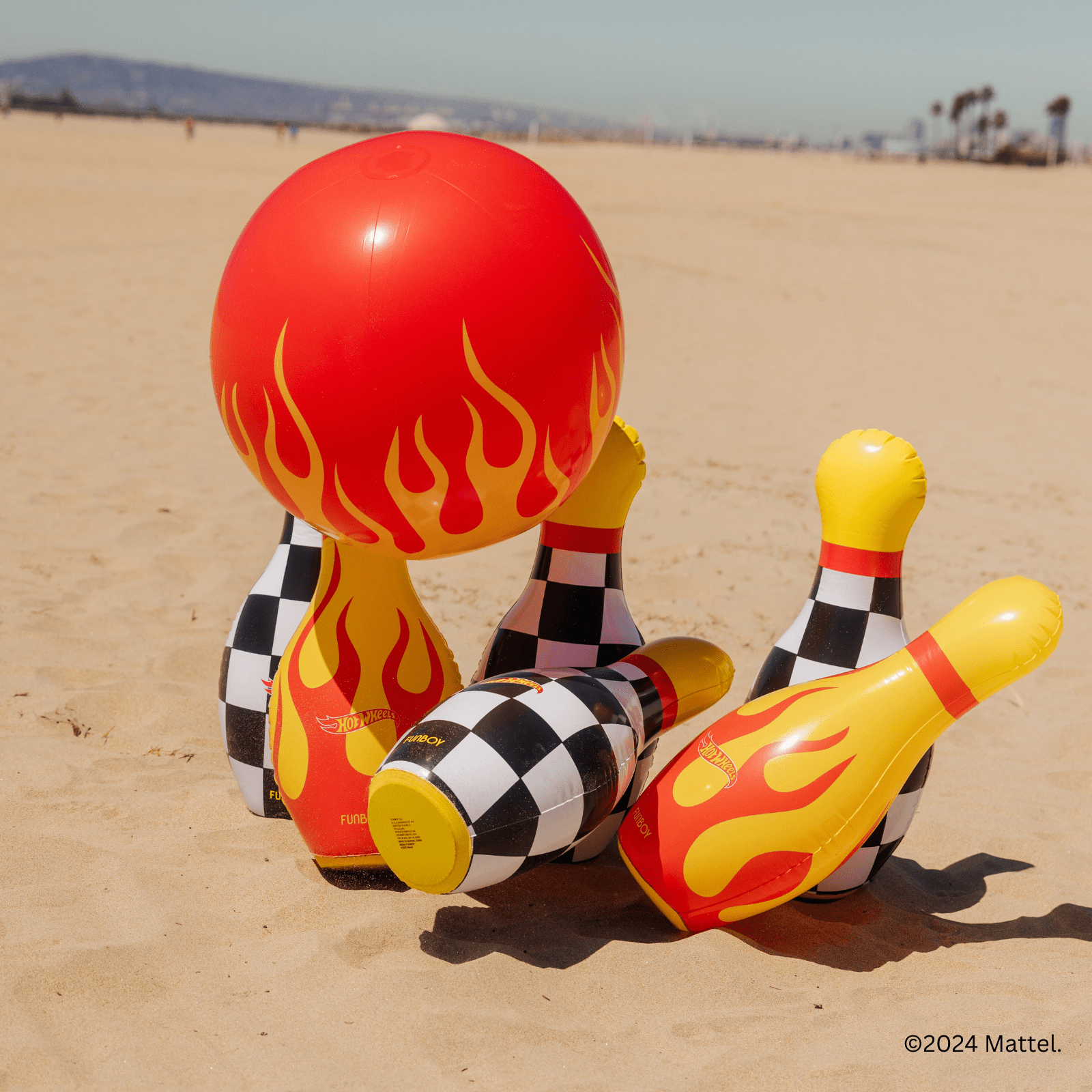 Hot Wheels Checkered Flame Backyard Bowling Set | FUNBOY Sale