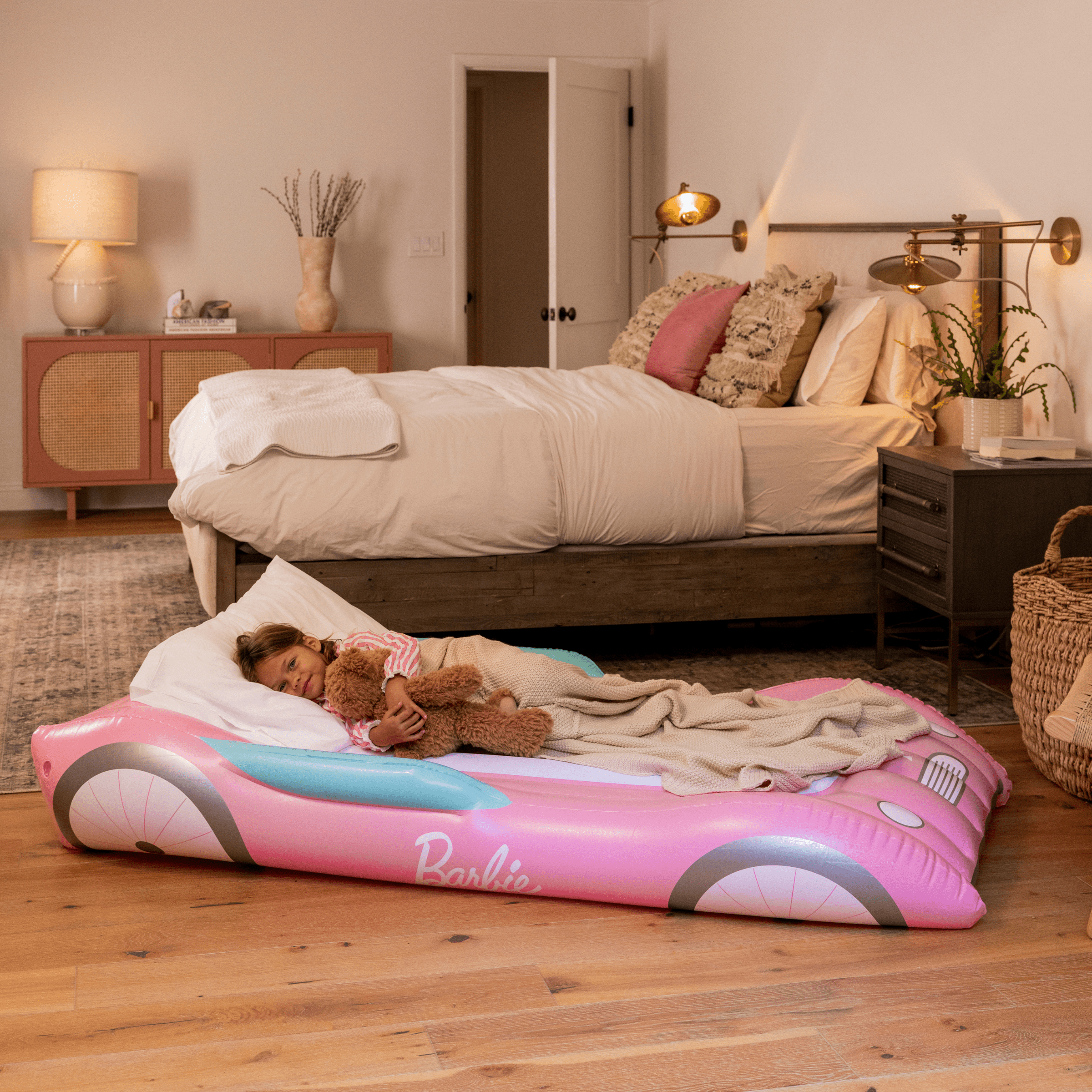 Barbie Bed: Inflatable Kid's Sleepover Bed | FUNBOY