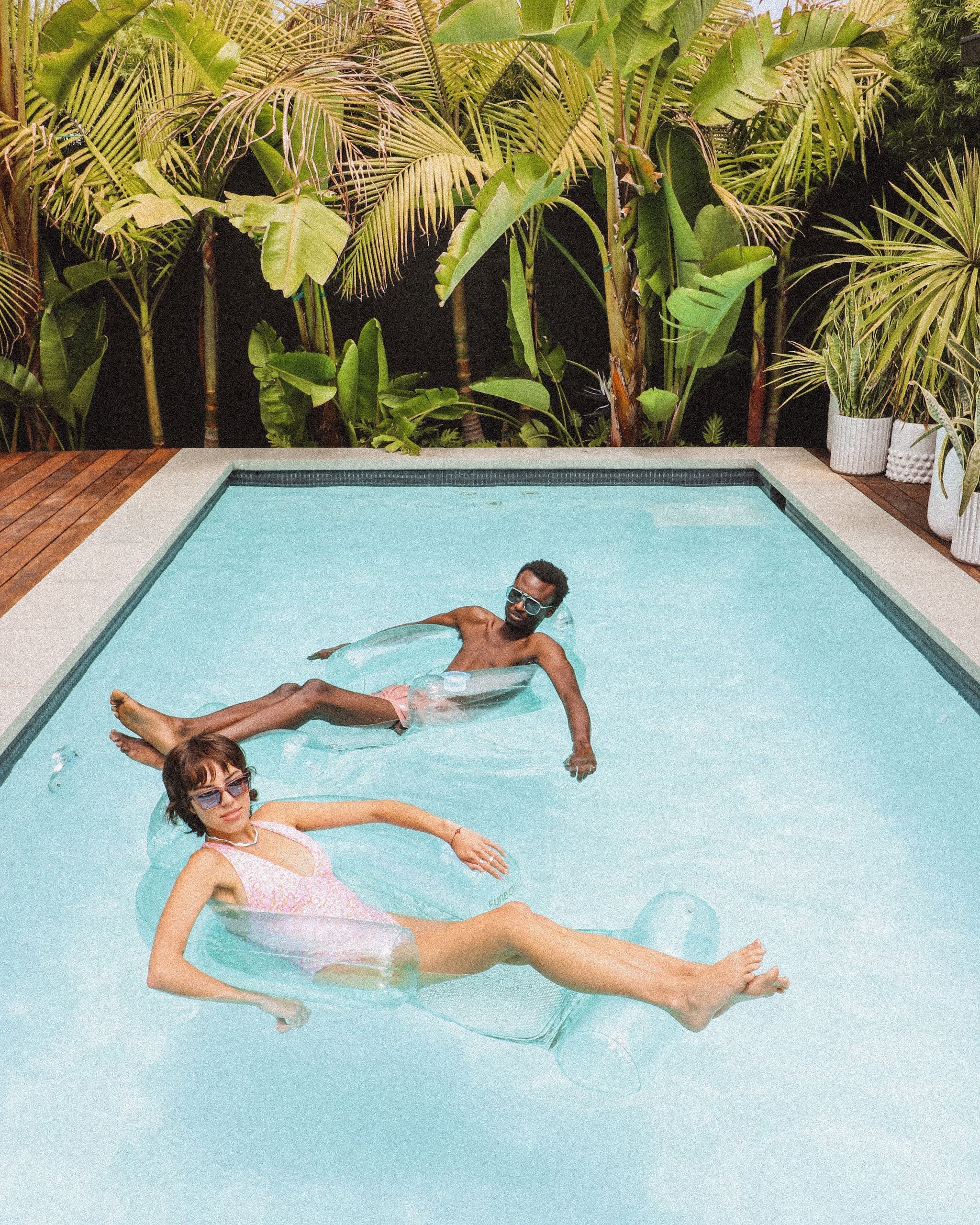 Clear Aqua Mesh Chair Pool Float - 2 Pack | FUNBOY US