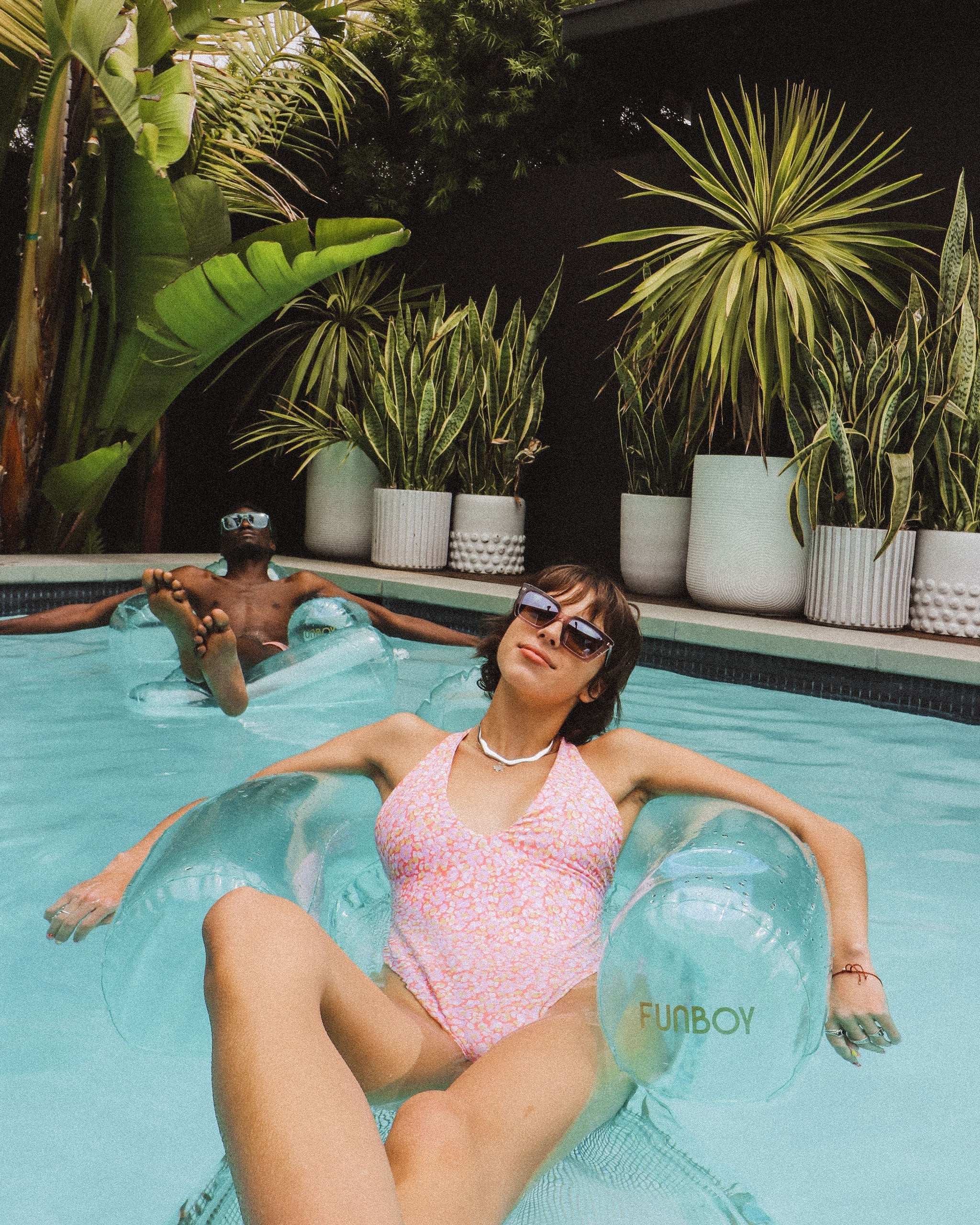 Clear Aqua Mesh Chair Pool Float - 2 Pack | FUNBOY US