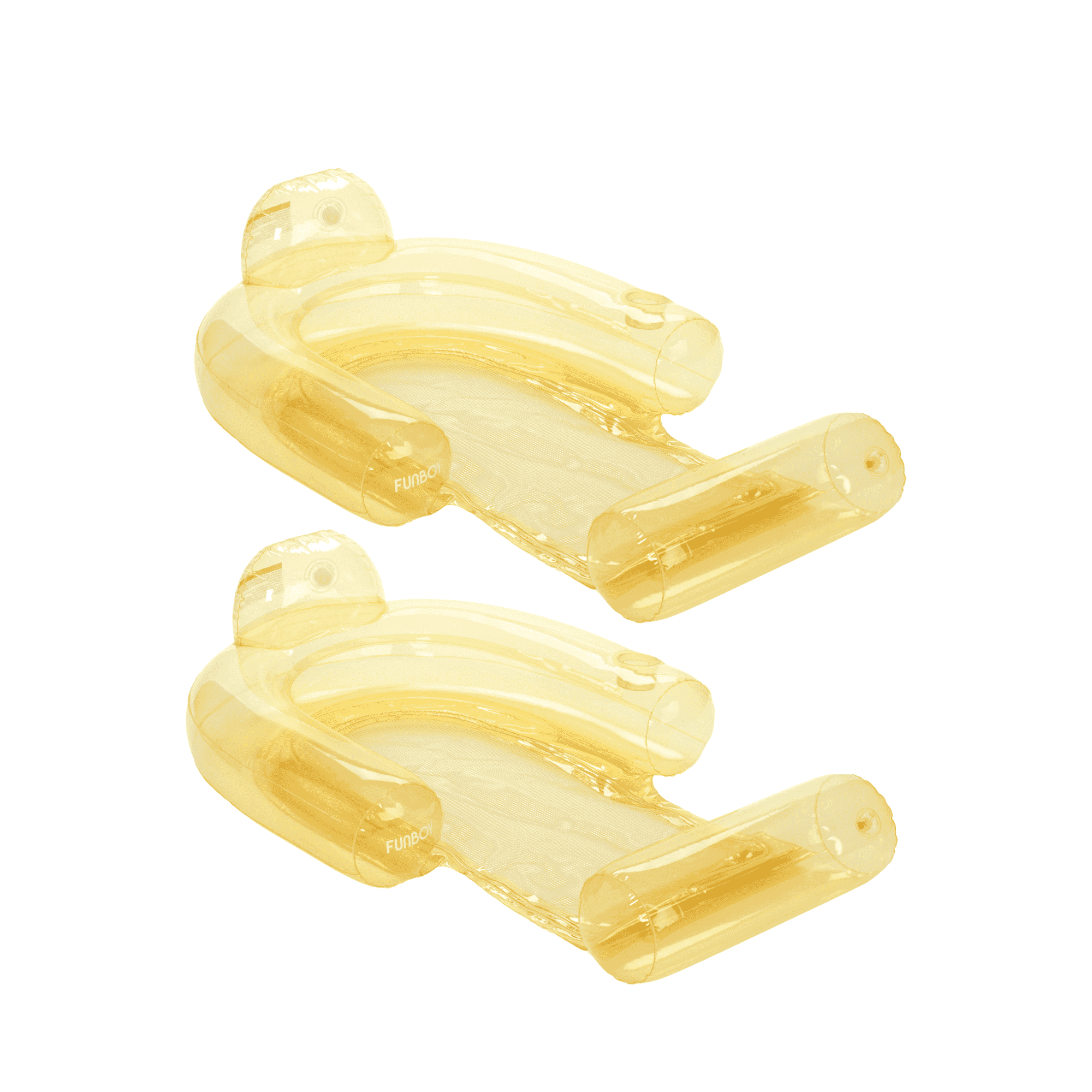 Clear Yellow Mesh Chair Water Hammock - 2 Pack | FUNBOY